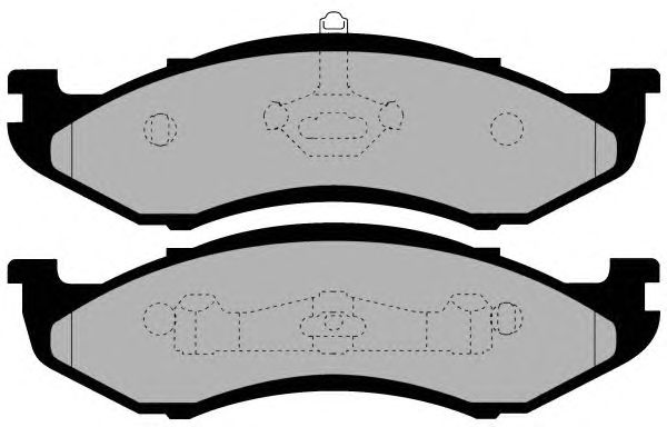 Комплект тормозных колодок, дисковый тормоз PA1445