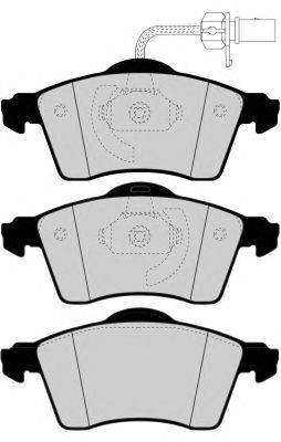 Комплект тормозных колодок, дисковый тормоз PA1568
