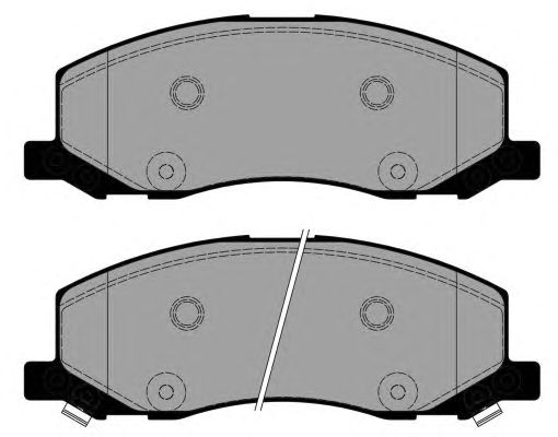 Комплект тормозных колодок, дисковый тормоз PA1779