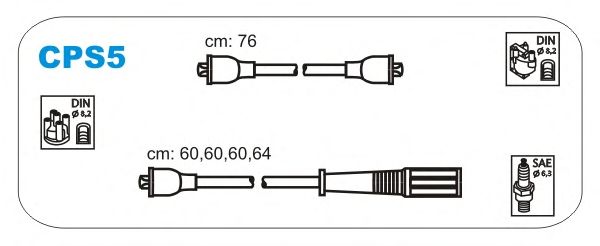 Комплект проводов зажигания CPS5