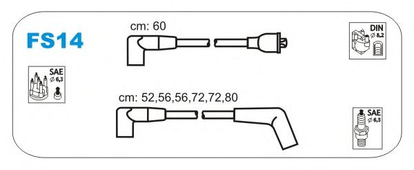 Juego de cables de encendido FS14
