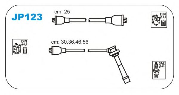 Комплект проводов зажигания JP123