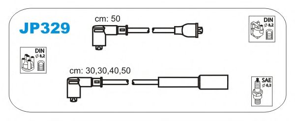 Комплект проводов зажигания JP329