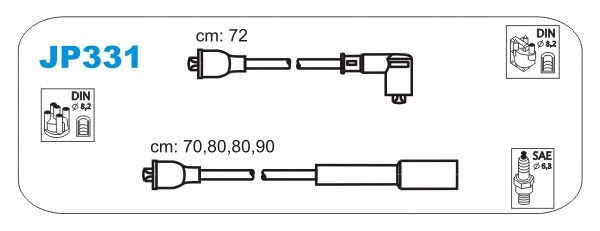 Комплект проводов зажигания JP331