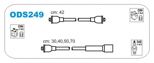 Комплект проводов зажигания ODS249
