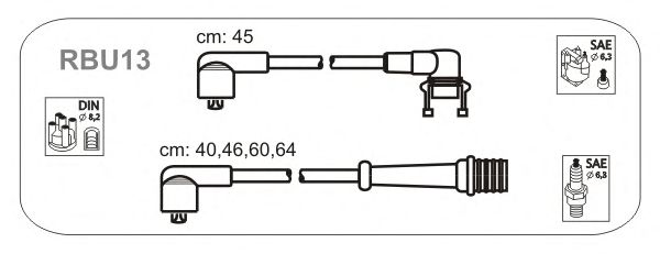Комплект проводов зажигания RBU13