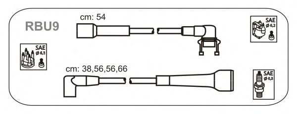 Комплект проводов зажигания RBU9