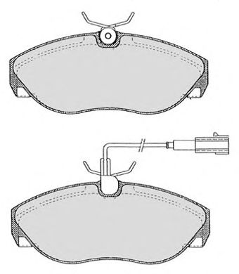 Комплект тормозных колодок, дисковый тормоз 617.1
