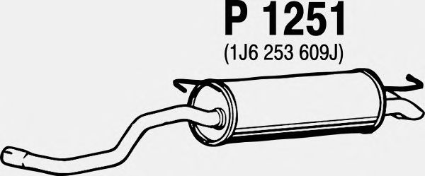 Глушитель выхлопных газов конечный P1251
