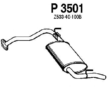 Глушитель выхлопных газов конечный P3501