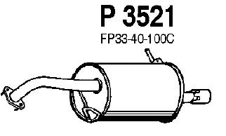 Silencieux arrière P3521