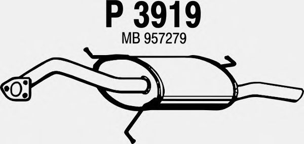 Глушитель выхлопных газов конечный P3919