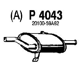 Глушитель выхлопных газов конечный P4043