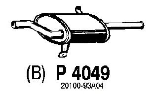 Глушитель выхлопных газов конечный P4049