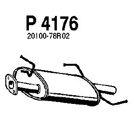 Глушитель выхлопных газов конечный P4176