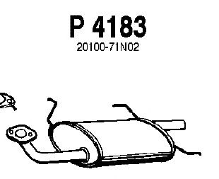 Глушитель выхлопных газов конечный P4183