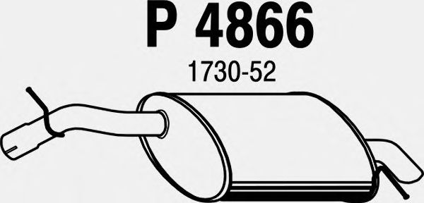 Глушитель выхлопных газов конечный P4866