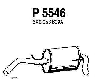 Глушитель выхлопных газов конечный P5546