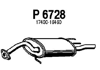 Глушитель выхлопных газов конечный P6728