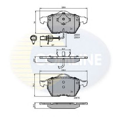 Комплект тормозных колодок, дисковый тормоз CBP11542