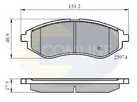 Kit de plaquettes de frein, frein à disque CBP01186