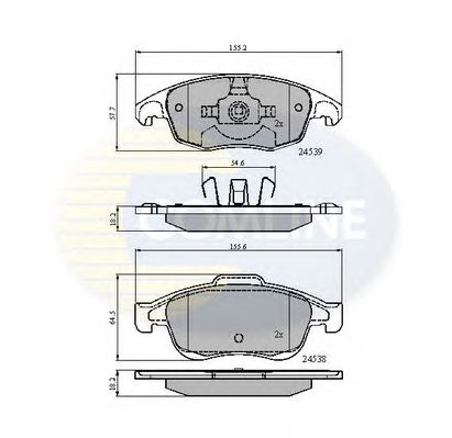 Комплект тормозных колодок, дисковый тормоз CBP01719
