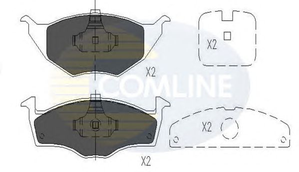 Комплект тормозных колодок, дисковый тормоз CBP01144