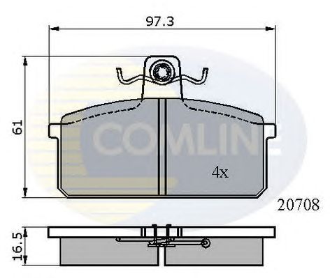 Комплект тормозных колодок, дисковый тормоз CBP0204