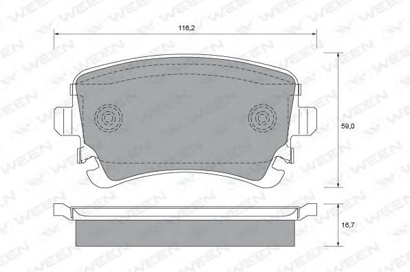 Kit de plaquettes de frein, frein à disque 151-1828