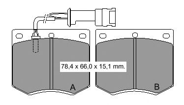 Комплект тормозных колодок, дисковый тормоз 830812