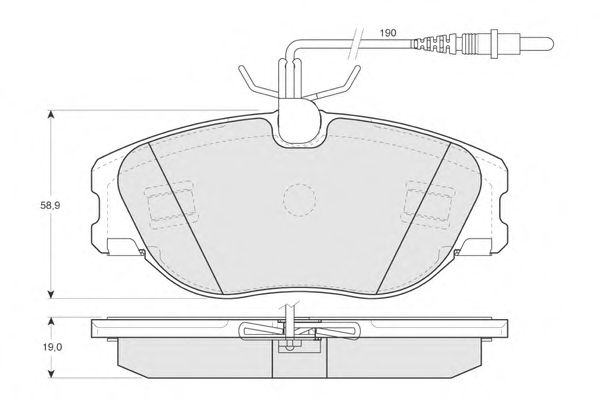 Комплект тормозных колодок, дисковый тормоз PF12442
