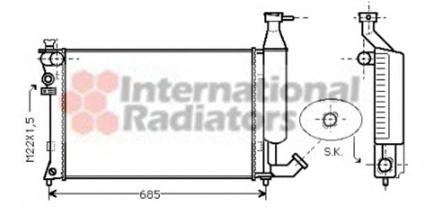 Radiator, engine cooling 09002140