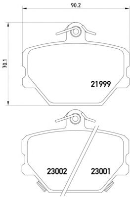 Комплект тормозных колодок, дисковый тормоз 2199901