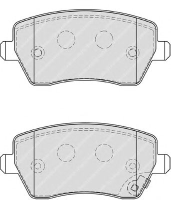 Комплект тормозных колодок, дисковый тормоз FDB4069