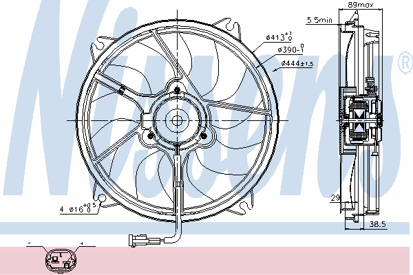 Ventilator, motorkøling 85606
