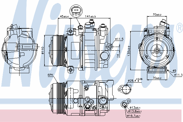 Kompressor, klimaanlegg 89039