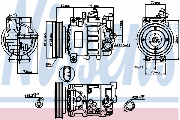 Kompressor, klimaanlegg 89111