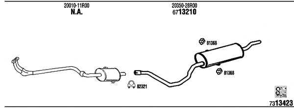 Sistema de gases de escape NI80373