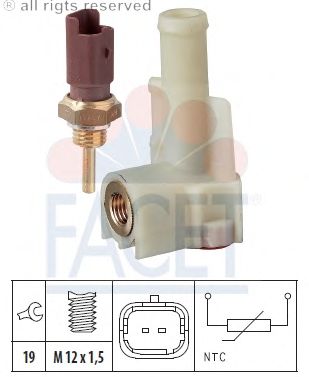 Coolant Temperature Sensor; Sender Unit, coolant temperature; Sender Unit, coolant temperature 7.3326K