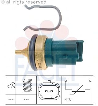 Kylvätsketemperatur-sensor; Sensor, köldmedietemperatur; Sensor, köldmedietemperatur 7.3328