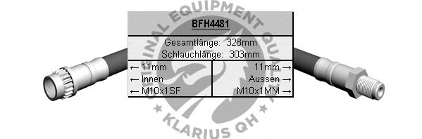 Ελαστικός σωλήνας φρένων BFH4481