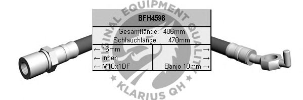 Ελαστικός σωλήνας φρένων BFH4598