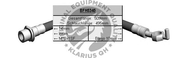 Ελαστικός σωλήνας φρένων BFH5345