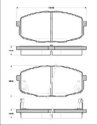 Комплект тормозных колодок, дисковый тормоз BLF1447
