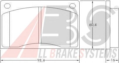 Brake Pad Set, disc brake 36047 OE