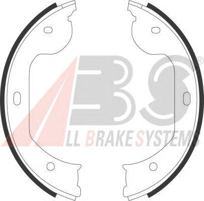 Brake Shoe Set, parking brake 9109