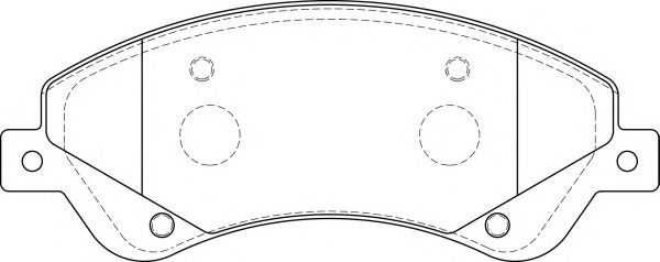 Комплект тормозных колодок, дисковый тормоз FD7272V