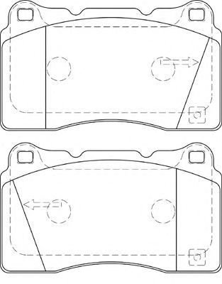 Комплект тормозных колодок, дисковый тормоз FD7292A