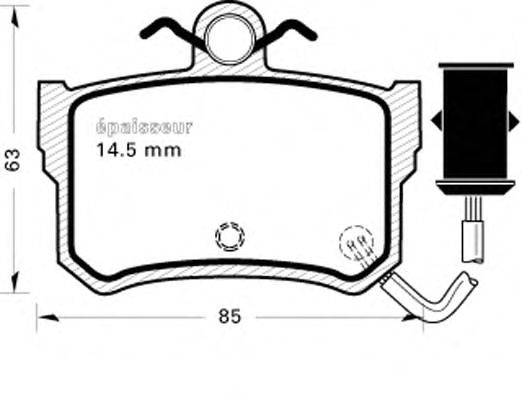 Комплект тормозных колодок, дисковый тормоз 276