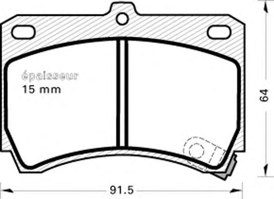 Комплект тормозных колодок, дисковый тормоз 312
